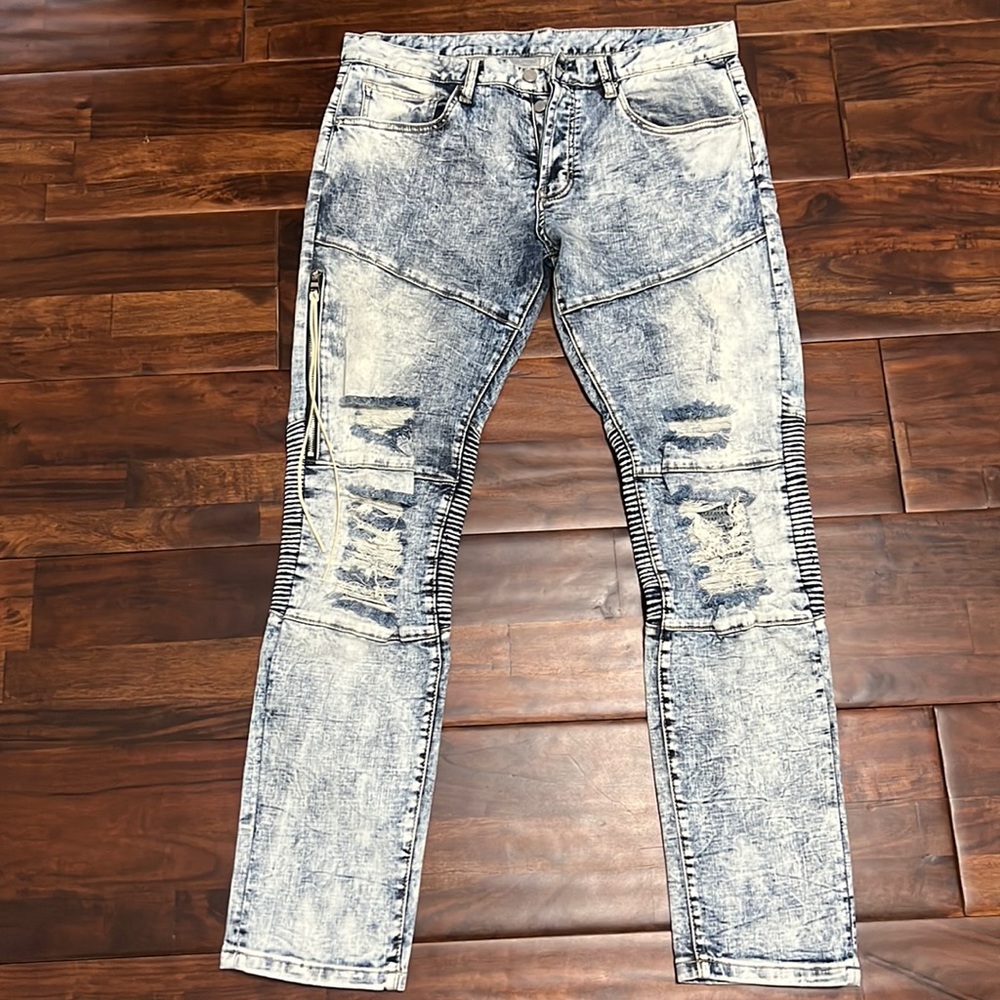 Men’s Dope washed button fly jeans. Sz 34/32